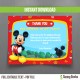 Mickey Mouse Clubhouse 7x5 in. Birthday Party Invitation with Photo - Includes FREE editable Thank you Card